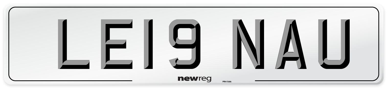 LE19 NAU Number Plate from New Reg